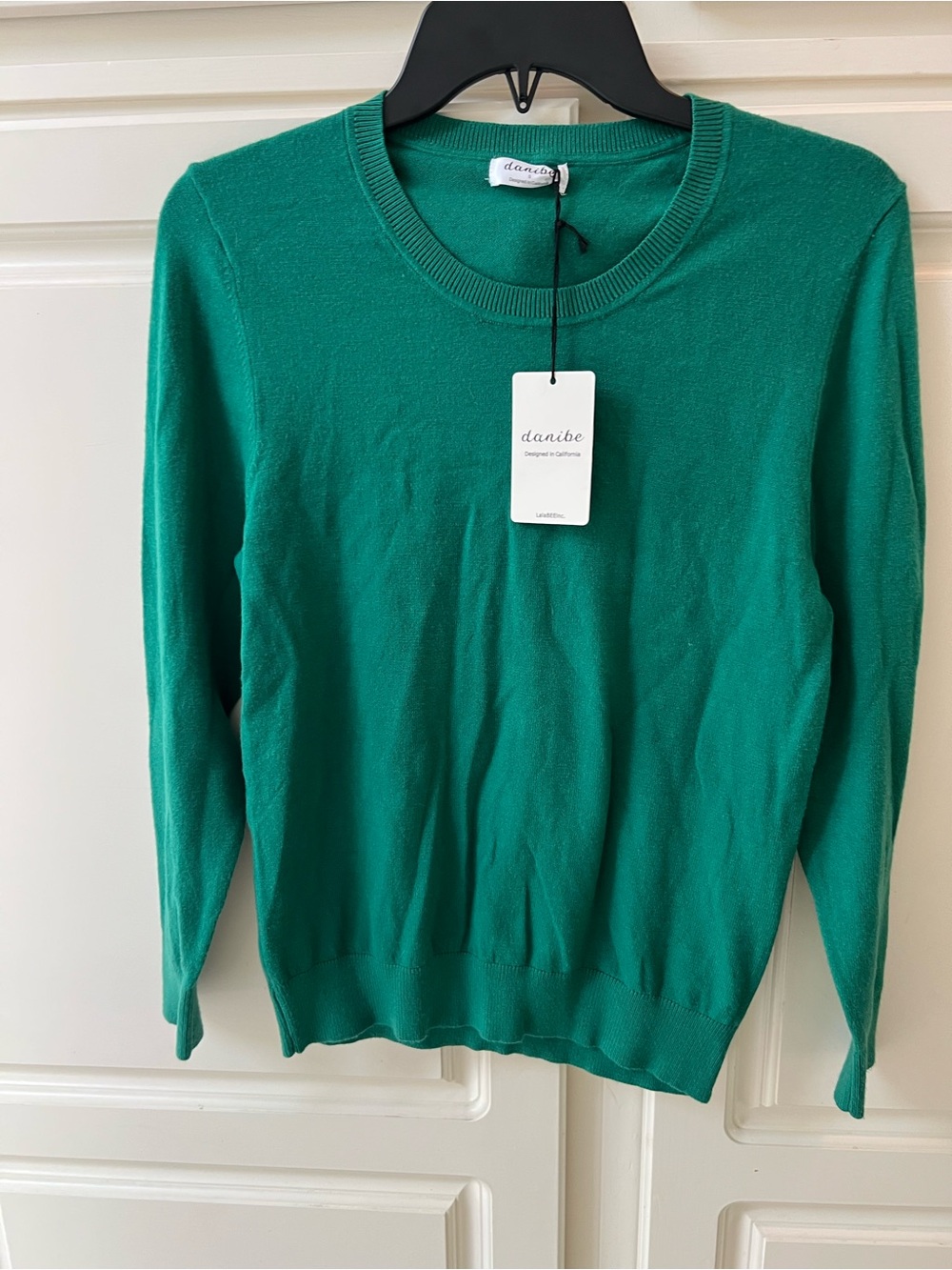 Kelly Green Crewneck Sweater - Women's Classic Lightweight Knit